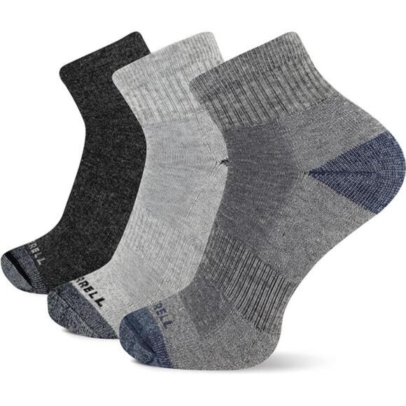 Merrell Men's and Women's Wool Everyday Hiking Socks-3 Pair Pack-Cushioned - Picture 1 of 7
